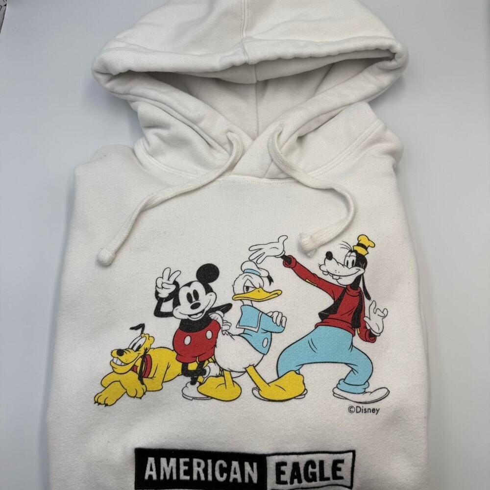 American Eagle Disney Mickey Mouse white hoodie Size Small